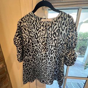 Rebecca Minkoff Cheetah Print Blouse